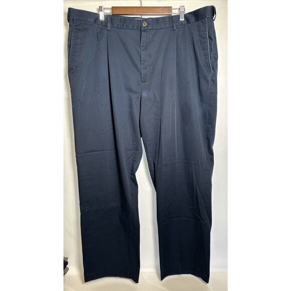 Hagger Classic Fit Premium No Iron Khaki Blue Men’s Pants Size 44x32 - Picture 1 of 5